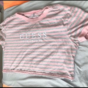 Cropped & striped guess shirt